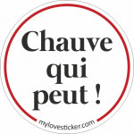 STICKER CHAUVE QUI PEUT !