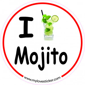 STICKER I LOVE MOJITO