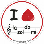 STICKER I LOVE LA SOL DO MI