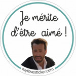 STICKER JE MÉRITE D’ÊTRE AIMÉ !