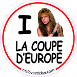 STICKER I LOVE LA COUPE D'EUROPE