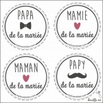 MINIS STICKERS FAMILLE DE LA MARIEE