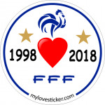 STICKER CHAMPIONS DU MONDE