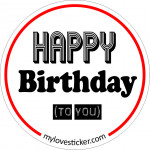 STICKER HAPPY BIRTHDAY (TO YOU)