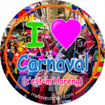 STICKER I LOVE CARNAVAL C'EST M'HARENG