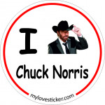 STICKER I LOVE CHUCK NORRIS