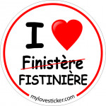 STICKER I LOVE FINISTERE / FISTINIERE