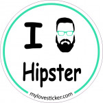 STICKER I LOVE HIPSTER