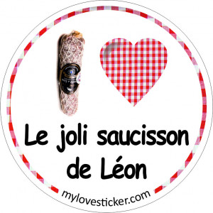 STICKER I LOVE LE JOLI SAUCISSON DE LEON