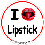 STICKER I LOVE LIPSTICK