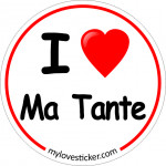 STICKER I LOVE MA TANTE