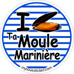 STICKER I LOVE TA MOULE MARINIERE