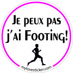 STICKER JE PEUX PAS J'AI FOOTING