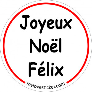 STICKER JOYEUX NOEL FELIX
