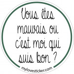 STICKER VOUS ETES MAUVAIS OU C'EST MOI QUI SUIS BON
