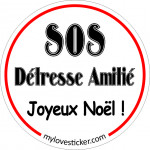 STICKER SOS DETRESSE AMITIE (Joyeux Noël)