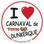 STICKER I LOVE CARNAVAL DE DUNKERQUE