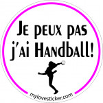 STICKER JE PEUX PAS J'AI HANDBALL