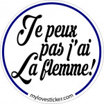 STICKER JE PEUX PAS J'AI LA FLEMME