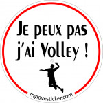 STICKER JE PEUX PAS J'AI VOLLEY