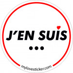 STICKER J'EN SUIS...