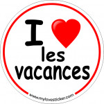 STICKER I LOVE LES VACANCES