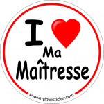 STICKER I LOVE MA MAITRESSE