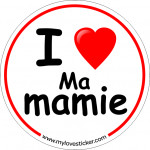 STICKER I LOVE MA MAMIE