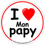 STICKER I LOVE MON PAPY