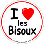 STICKER I LOVE LES BISOUX