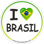 STICKER I LOVE BRASIL