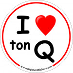 STICKER I LOVE TON Q