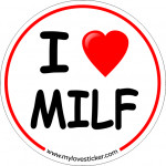 STICKER I LOVE MILF