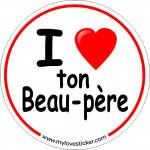 STICKER I LOVE TON BEAU PERE