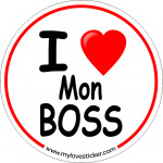 STICKER I LOVE MON BOSS