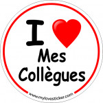 STICKER I LOVE MES COLLEGUES