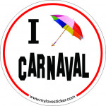 STICKER I LOVE CARNAVAL