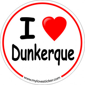 STICKER I LOVE DUNKERQUE