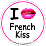 STICKER I LOVE FRENCH KISS