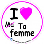 STICKER I LOVE TA FEMME