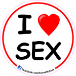 STICKER I LOVE SEX