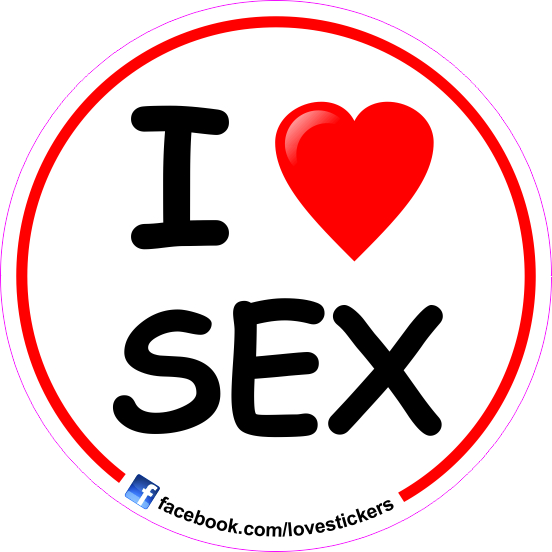 Autocollant Sticker I Love Sex 