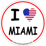 STICKER I LOVE MIAMI