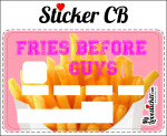 STICKER CARTE BLEUE FRIES BEFORE GUYS